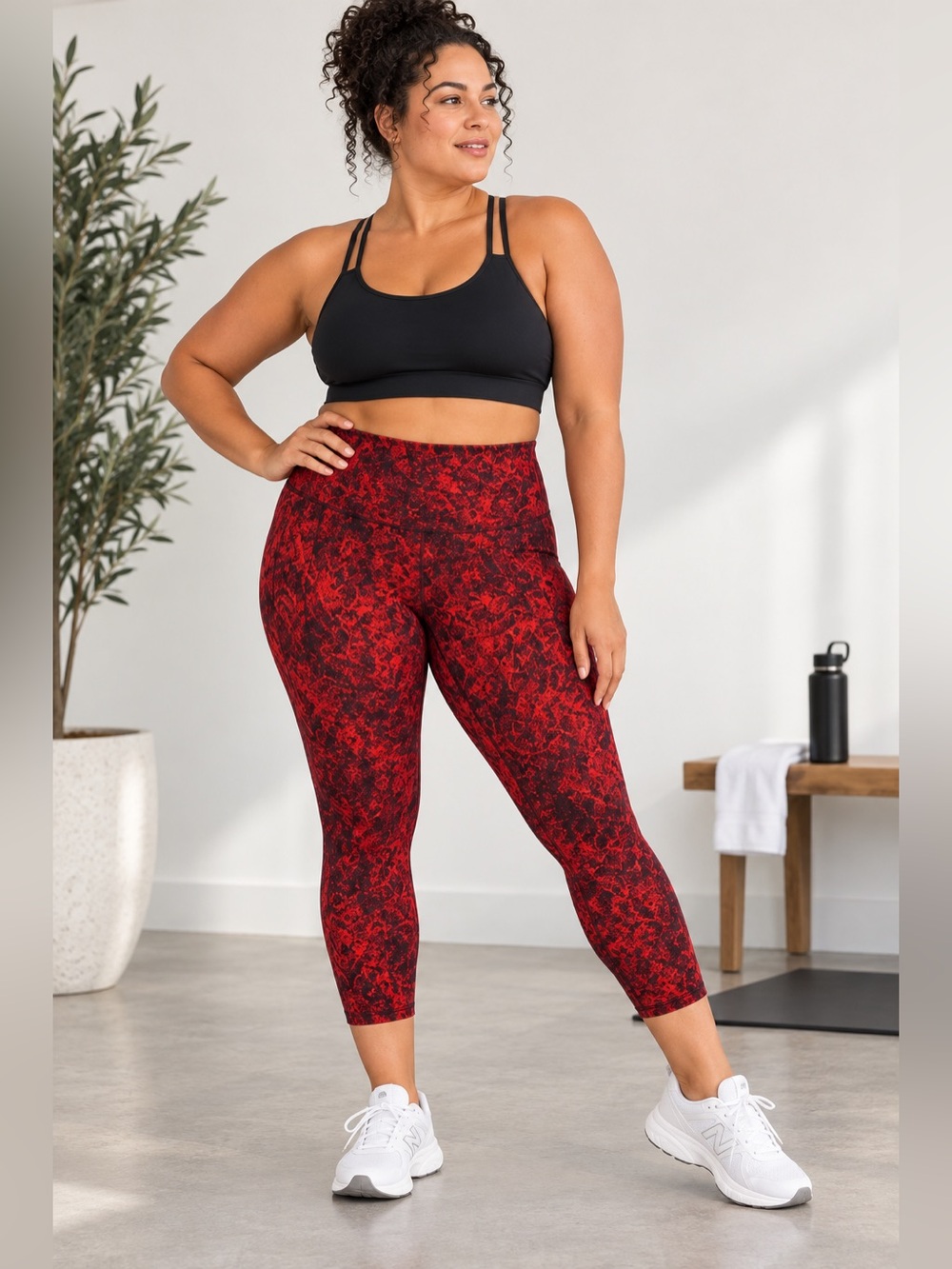 Lululemon Wunder Train 21” Tie Dye Carnation Red Black Leggings Size 20